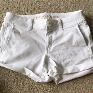 white jean shorts